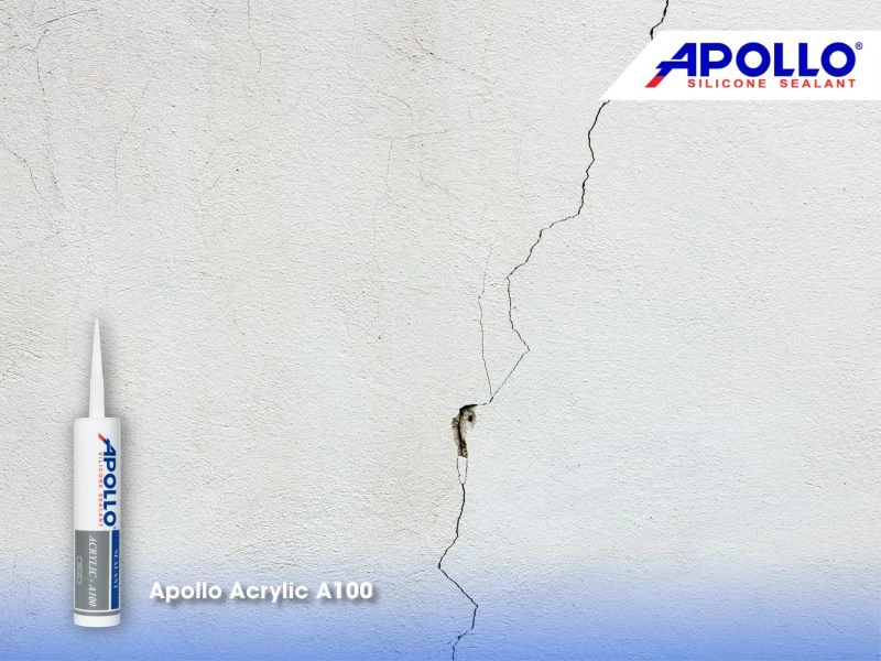 Apollo Acrylic Sealant A100 - Chuyên trị các vết nứt tường, các khe hở lớn và có khả năng sơn phủ sau khi thi công hoàn thiện